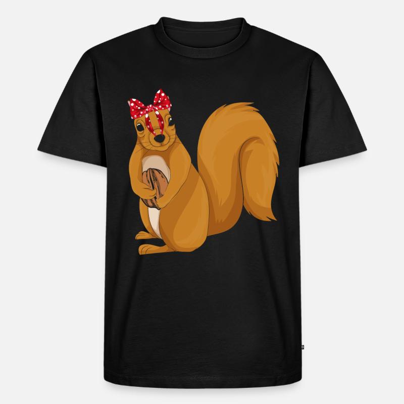 Eichhörnchen - Männer Premium Bio T-Shirt - Schwarz