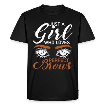 Sourcils Esthéticienne Cadeau Sourcils Artiste - T-shirt Premium bio Homme - noir - Devant - Nico (187cm)