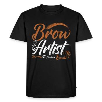 Maquillage Artiste Cadeau Beauté Sourcils Artiste - T-shirt Premium bio Homme - noir - Devant - Nico (187cm)