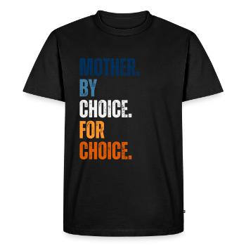 Mère par choix pour le choix Féministe - T-shirt Premium bio Homme - noir - Devant - Nico (187cm)