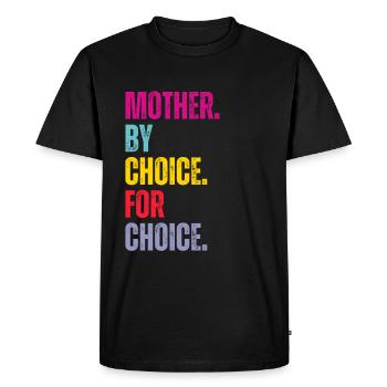 Mère par choix pour le choix Féministe - T-shirt Premium bio Homme - noir - Devant - Nico (187cm)