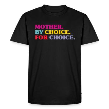 Mère par choix pour le choix Féministe - T-shirt Premium bio Homme - noir - Devant - Nico (187cm)