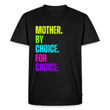 Mère par choix pour le choix Féministe - T-shirt Premium bio Homme - noir - Devant - Nico (187cm)