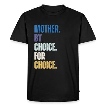 Mère par choix pour le choix Féministe - T-shirt Premium bio Homme - noir - Devant - Nico (187cm)