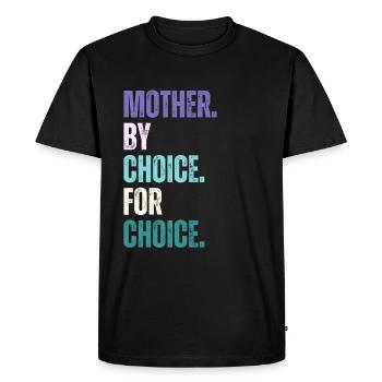 Mère par choix pour le choix Féministe - T-shirt Premium bio Homme - noir - Devant - Nico (187cm)