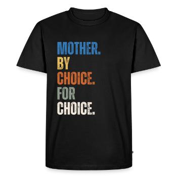 Mère par choix pour le choix Féministe - T-shirt Premium bio Homme - noir - Devant - Nico (187cm)