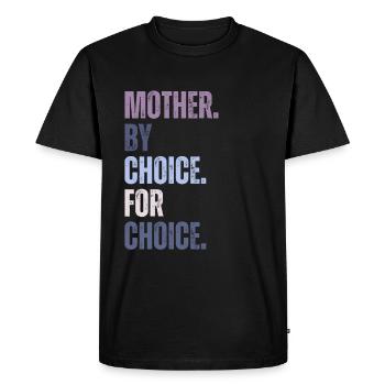 Mère par choix pour le choix Féministe - T-shirt Premium bio Homme - noir - Devant - Nico (187cm)