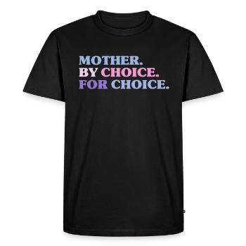 Mère par choix pour le choix Féministe - T-shirt Premium bio Homme - noir - Devant - Nico (187cm)