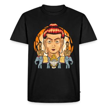 Hindouisme Spiritualité Cadeau Yoga Bouddha - T-shirt Premium bio Homme - noir - Devant - Nico (187cm)