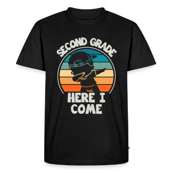 Enseignante de deuxième année pour la rentrée scolaire - T-shirt Premium bio Homme - noir - Devant - Nico (187cm)