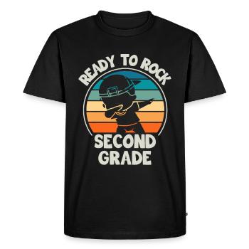 Enseignante de deuxième année pour la rentrée scolaire - T-shirt Premium bio Homme - noir - Devant - Nico (187cm)