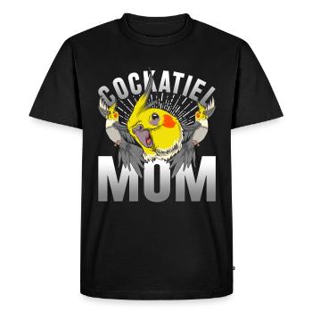 Oiseau Maman Cadeau fête des mères Cockatiel - T-shirt Premium bio Homme - noir - Devant - Nico (187cm)
