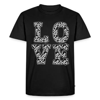Cow Pattern Farm Animal Gift Cow Spots Cow - Men's Premium Organic T-Shirt - black - Front - Nico (187cm)