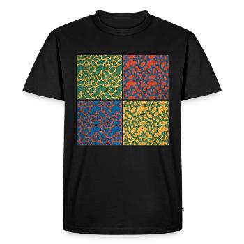 Cow Spots Pop Art Cow - T-shirt Premium bio Homme - noir - Devant - Nico (187cm)