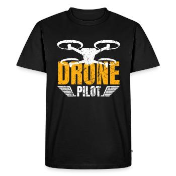 Drone Drone Pilote Drone Opérateur Quadcopter - T-shirt Premium bio Homme - noir - Devant - Nico (187cm)