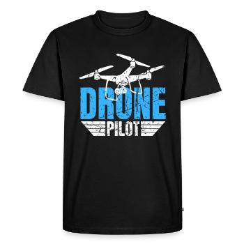 Drone Drone Pilot Drone Operator Quadcopter - Men's Premium Organic T-Shirt - black - Front - Nico (187cm)