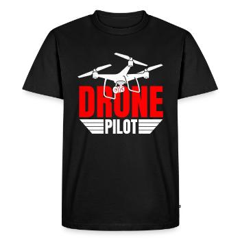 Drone Drone Pilote Drone Opérateur Quadcopter - T-shirt Premium bio Homme - noir - Devant - Nico (187cm)