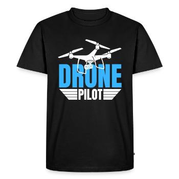 Drone Drone Pilote Drone Opérateur Quadcopter - T-shirt Premium bio Homme - noir - Devant - Nico (187cm)