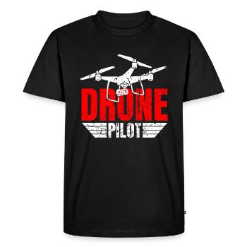 Drone Drone Pilote Drone Opérateur Quadcopter - T-shirt Premium bio Homme - noir - Devant - Nico (187cm)