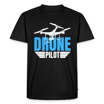 Drone Drone Pilote Drone Opérateur Quadcopter - T-shirt Premium bio Homme - noir - Devant - Nico (187cm)