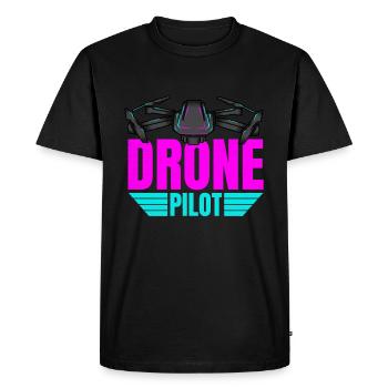 Drone Drone Pilote Drone Opérateur Quadcopter - T-shirt Premium bio Homme - noir - Devant - Nico (187cm)