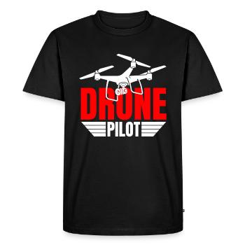 Drone Drone Pilote Drone Opérateur Quadcopter - T-shirt Premium bio Homme - noir - Devant - Nico (187cm)