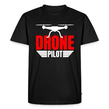 Drone Drone Pilote Drone Opérateur Quadcopter - T-shirt Premium bio Homme - noir - Devant - Nico (187cm)