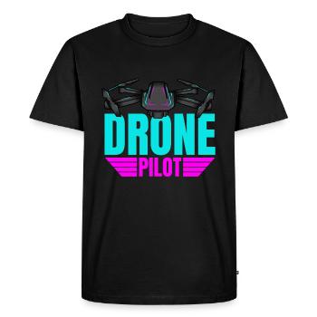Drone Drone Pilot Drone Operator Quadcopter - Men's Premium Organic T-Shirt - black - Front - Nico (187cm)