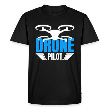 Drone Drone Pilot Drone Operator Quadcopter - Men's Premium Organic T-Shirt - black - Front - Nico (187cm)