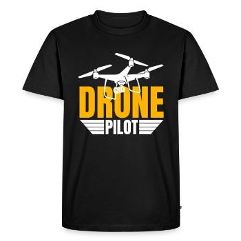 Drone Drone Pilote Drone Opérateur Quadcopter - T-shirt Premium bio Homme - noir - Devant - Nico (187cm)