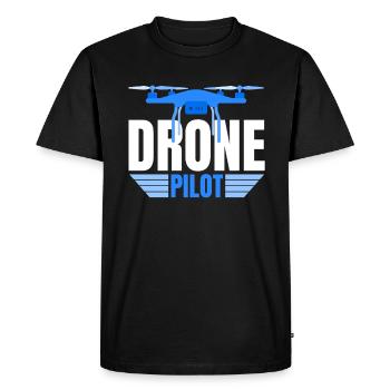 Drone Drone Pilote Drone Opérateur Quadcopter - T-shirt Premium bio Homme - noir - Devant - Nico (187cm)