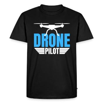 Drone Drone Pilote Drone Opérateur Quadcopter - T-shirt Premium bio Homme - noir - Devant - Nico (187cm)