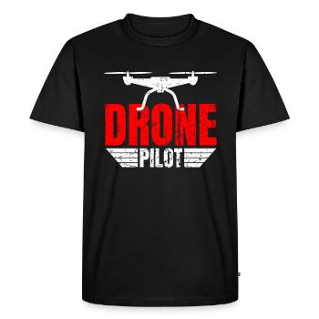 Drone Drone Pilot Drone Operator Quadcopter - Men's Premium Organic T-Shirt - black - Front - Nico (187cm)