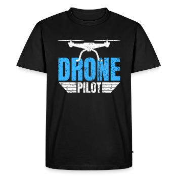 Drone Drone Pilot Drone Operator Quadcopter - Men's Premium Organic T-Shirt - black - Front - Nico (187cm)