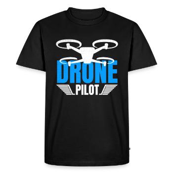 Drone Drone Pilote Drone Opérateur Quadcopter - T-shirt Premium bio Homme - noir - Devant - Nico (187cm)