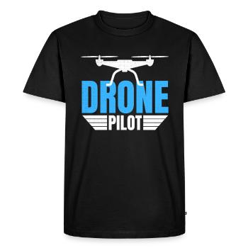 Drone Drone Pilote Drone Opérateur Quadcopter - T-shirt Premium bio Homme - noir - Devant - Nico (187cm)