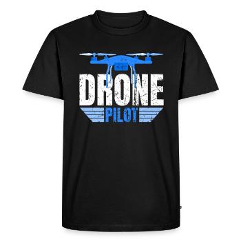 Drone Drone Pilote Drone Opérateur Quadcopter - T-shirt Premium bio Homme - noir - Devant - Nico (187cm)