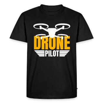 Drone Drone Pilot Drone Operator Quadcopter - Men's Premium Organic T-Shirt - black - Front - Nico (187cm)