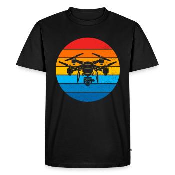 Drone Drone Pilote Drone Opérateur Quadcopter - T-shirt Premium bio Homme - noir - Devant - Nico (187cm)
