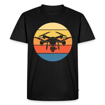 Drone Drone Pilot Drone Operator Quadcopter - Men's Premium Organic T-Shirt - black - Front - Nico (187cm)