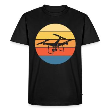 Drone Drone Pilote Drone Opérateur Quadcopter - T-shirt Premium bio Homme - noir - Devant - Nico (187cm)