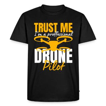 Drone Drone Pilot Drone Operator Quadcopter - Men's Premium Organic T-Shirt - black - Front - Nico (187cm)