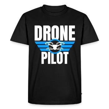 Drone Drone Pilote Drone Opérateur Quadcopter - T-shirt Premium bio Homme - noir - Devant - Nico (187cm)