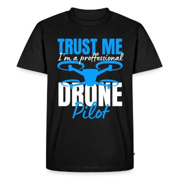 Drone Drone Pilote Drone Opérateur Quadcopter - T-shirt Premium bio Homme - noir - Devant - Nico (187cm)