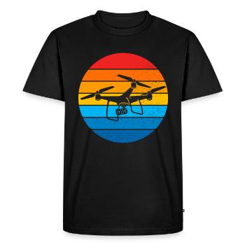 Drone Drone Pilote Drone Opérateur Quadcopter - T-shirt Premium bio Homme - noir - Devant - Nico (187cm)