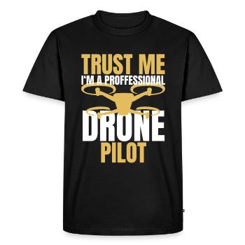 Drone Drone Pilot Drone Operator Quadcopter - Men's Premium Organic T-Shirt - black - Front - Nico (187cm)
