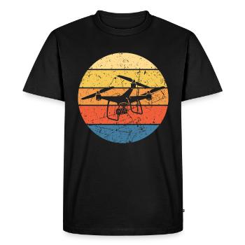 Drone Drone Pilote Drone Opérateur Quadcopter - T-shirt Premium bio Homme - noir - Devant - Nico (187cm)
