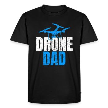 Drone Dad Drone Pilote Opérateur de Drone - T-shirt Premium bio Homme - noir - Devant - Nico (187cm)