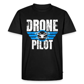 Drone Drone Pilote Drone Opérateur Quadcopter - T-shirt Premium bio Homme - noir - Devant - Nico (187cm)