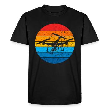 Drone Drone Pilot Drone Operator Quadcopter - Men's Premium Organic T-Shirt - black - Front - Nico (187cm)